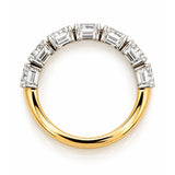 Seven Oval Diamond Band in 18ct Yellow & White Gold