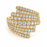 2.25ct Diamond Multi-Row Wrap Dress Ring in 18ct Yellow Gold
