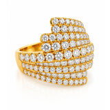 2.25ct Diamond Multi-Row Wrap Dress Ring in 18ct Yellow Gold
