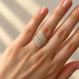 2.25ct Diamond Multi-Row Wrap Dress Ring in 18ct Yellow Gold