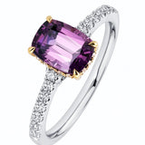 Pink Spinel & Diamond Ring set in 18ct White & Rose Gold at LeGassick.