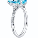 Pear Aquamarine & Diamond Ring set in 18ct White Gold at LeGassick.