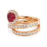Yellow Gold Italian Oval Tourmaline & Diamond Wrap Ring