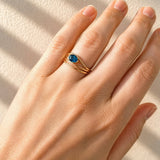 London Blue Topaz Open Wrap Ring in Yellow Gold