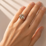 ‘Marie Antoinette’ Mint Green Amethyst Dress Ring in 18ct Rose Gold