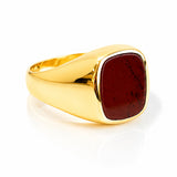 Red Jasper Men’s Ring set in Yellow Gold