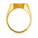 Octagonal Black Onyx Men’s Signet Ring in Yellow Gold
