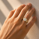 Diamond Gents Grain Set Dress Ring in 18ct Yellow Gold