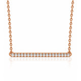 18ct Rose Gold 0.25ct Diamond Bar Pendant & Chain