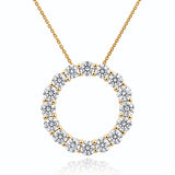 Diamond Circle of Life Slider Pendant set in 18ct Yellow Gold