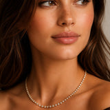 Graduating Claw Set Diamond Necklet set in 18ct Yellow Gold