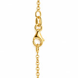 East-West Oval Diamond Solitaire Necklace in Yellow Gold
