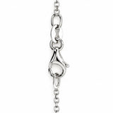 East-West Pear Cut Diamond Pendant in White Gold