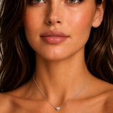 East-West Pear Cut Diamond Pendant in White Gold
