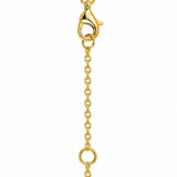 Round Brilliant Cut Diamond Open Bar Pendant in Yellow Gold