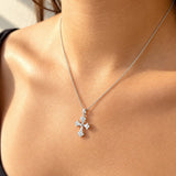 0.98ct Diamond Cross Pendant in 18ct White Gold