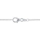White Gold chain with clasp on a white background