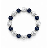 Diamond & Sapphire Circle Pendant set in 18ct White Gold (chain sold separately)