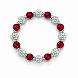 Ruby & Diamond Circle Pendant set in 18ct White Gold (chain sold separately)