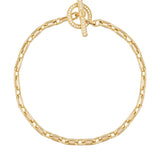 18ct Yellow Gold Diamond Set Fob & Circle Bracelet