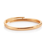 18ct Yellow Gold Italian Pave Set Three-Row Diamond Hinged Bangle