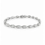 Marquise Diamond Tennis Bracelet set in 18ct White Gold