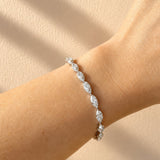 Marquise Diamond Tennis Bracelet set in 18ct White Gold