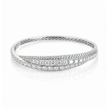 Four Row Diamond Wrap Bangle in 18ct White Gold