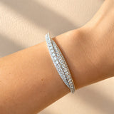 Four Row Diamond Wrap Bangle in 18ct White Gold