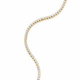 Round Brilliant Cut Diamond Tennis Bracelet in Yellow Gold