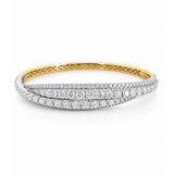Four Row Diamond Wrap Bangle in 18ct Yellow Gold
