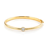 Diamond Tension Set Bangle set in 14ct Yellow Gold