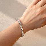 14 Carat Radiant Cut Diamond Tennis Bracelet set in 18ct White Gold