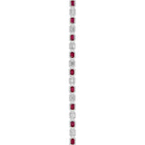 Ruby and Diamond Tennis Bracelet set in 18ct White Gold