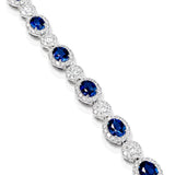 Sapphire & Diamond Bracelet set in 18ct White Gold