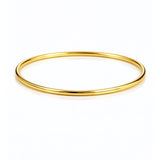 Solid D-Shape Bangle in 9ct Yellow Gold