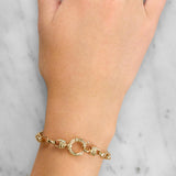 Solid Oval 19cm Belcher Bracelet in 18ct Yellow Gold