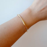 Yellow Gold Hollow Twisted Hinged Bangle