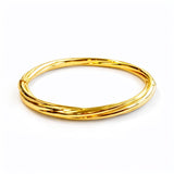 Italian Hinged Twist Design Bangle in 14ct Yellow Gold