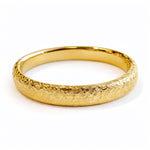 Italian Dome Bangle with Crosshatch Design in 14ct Yellow Gold