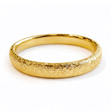 Italian Dome Bangle with Crosshatch Design in 14ct Yellow Gold