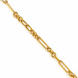 Italian Yellow Gold Figaro Link Bracelet