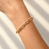 Italian Yellow Gold Figaro Link Bracelet