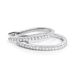 Large Shaped 0.50ct Diamond Huggie Earrings set in 18ct White Gold