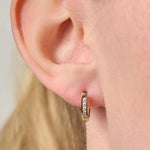 Yellow Gold Fancy Round Diamond Hoop Earrings from LeGassick Jewellery.