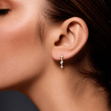Six Diamond Huggie Earrings in 18ct Yellow Gold