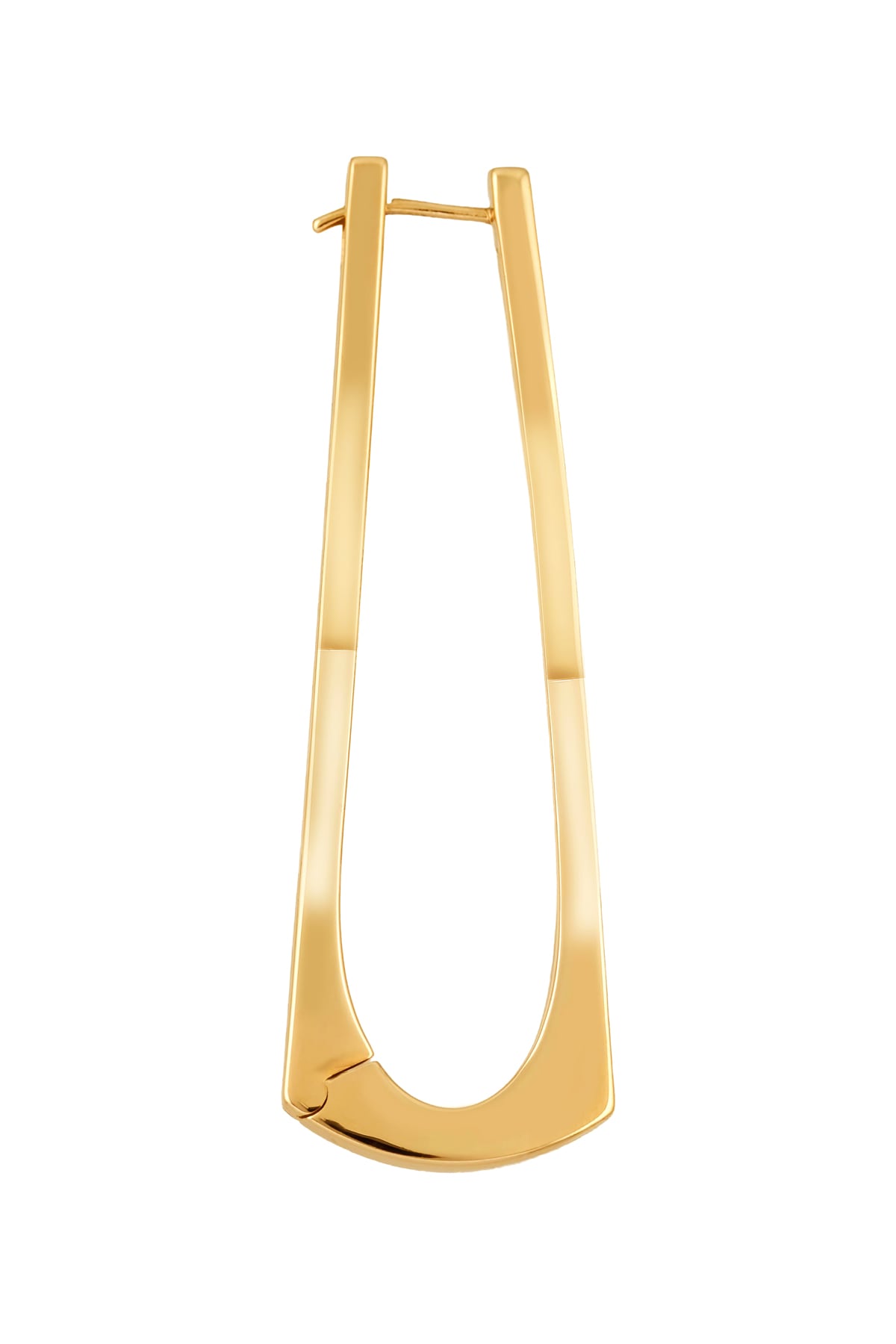 Diamond Long Squared Drop Earrings in 18ct Yellow Italian Gold at LeGassick.
