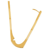 Diamond Long Squared Drop Earrings in 18ct Yellow Italian Gold at LeGassick.