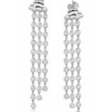 Diamond Cascade Drop Earrings set in 18ct White Gold