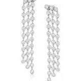 Diamond Cascade Drop Earrings set in 18ct White Gold